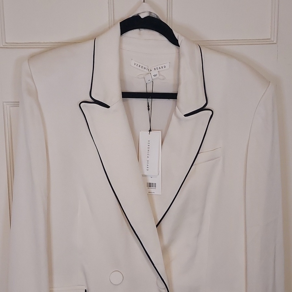 Veronica Beard Eiza Belted Jacket Winter White - Picture 4 of 12